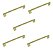 Kit 5 Puxador Dourado Il 950 Metal 96mm C/ Parafusos - Imagem 1