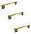 Kit 3 Puxador Dourado Il 950 Metal 96mm Com Parafusos - Imagem 1