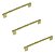 Kit 3 Puxador Dourado Il 950 Metal 96mm Com Parafusos - Imagem 2