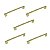 Kit 5 Puxador Dourado Il 950 Metal 128mm C/ Parafusos - Imagem 1