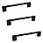 Kit 3 Puxador Preto Fosco Il 950 Metal 160mm C/ Parafusos - Imagem 1