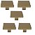 Kit 5 Puxador Dourado Matte Italy Line Il2248 Metal 25 Mm - Imagem 1