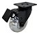 Rodizio Rodinha Preto Moveis Girator Silicone 50mm Com Trava - Imagem 2