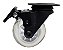 Rodizio Rodinha Preto Moveis Girator Silicone 50mm Com Trava - Imagem 1