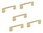 Kit 5 Puxador Dourado Fosco Il 950 Italy Line 64mm Pafafusos - Imagem 1