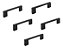 Kit 5 Puxador Preto Fosco Il 950 Italy Line Metal 64mm - Imagem 1