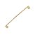 Puxador Dourado Fosco Il 950 Liveri Italy Line Metal 224mm - Imagem 3