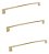 Kit3 Puxador Dourado Fosco Il 950 Liveri Italy Metal 224mm - Imagem 1