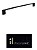 Puxador Preto Fosco Il 950 Italy Line Metal 192mm + Paraf - Imagem 1