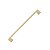 Puxador Livieri Dourado Fosco Il 950 Italy Line Metal 192mm - Imagem 2