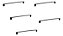 Kit 5 Puxador Preto Fosco Il 950 Italy Line Metal 224mm - Imagem 1