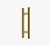 Puxador Porta Dourado Gold Duplo Inox Italy Df907 30cm 300mm - Imagem 1