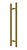 Puxador Porta Dourado Gold Duplo Inox Italy Df907 60cm 600mm - Imagem 1