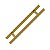 Puxador Porta Dourado Gold Duplo Inox Italy Df926 60cm 600mm - Imagem 1