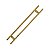 Puxador Porta Dourado Gold Duplo Inox Italy Df926 60cm 600mm - Imagem 2