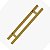 Puxador Porta Dourado Gold Duplo Inox Italy Df926 80cm 800mm - Imagem 1