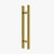 Puxador Porta Dourado Gold Duplo Inox Italy Df926 80cm 800mm - Imagem 2