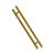 Puxador Porta Dourado Gold Duplo Inox Italy Df926 1 Mt 100cm - Imagem 1
