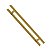 Puxador Porta Dourado Gold Duplo Inox Df926 1,20 Mts 120 Cm - Imagem 1