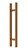 Puxador Porta Red Gold Duplo Inox Italy Df926 80 Cm 800 Mm - Imagem 1