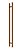 Puxador Porta Red Gold Duplo Inox Italy Df926 1 Metro 100cm - Imagem 1
