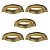 Kit 5 Puxador Vivaro 222 Dourado Fosco Italy Line 64 Mm - Imagem 1