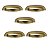 Kit 5 Puxador Vivaro 222 Dourado Fosco Italy Line 96 Mm - Imagem 1