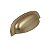 Puxador Concha Vivaro 222 Dourado Fosco Italy L. 96mm Recart - Imagem 2