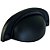 Puxador Concha Vivaro 222 Preto Fosco Italy L. 64mm Recart. - Imagem 2