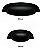 Puxador Concha Vivaro 222 Preto Fosco Italy L. 96mm Recart. - Imagem 2