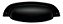 Puxador Concha Vivaro 222 Preto Fosco Italy L. 96mm Recart. - Imagem 1