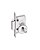 Fechadura Porta Correr Banheiro Wc Cromada Imab 2469 Redonda - Imagem 1