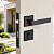 Fechadura Porta Externa Modena Pado Preto Fosco 55mm + Miolo - Imagem 1