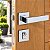 Fechadura Porta Externa Modena Pado Cromada 55mm C/ Cilindro - Imagem 1