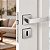 Fechadura Porta Interna Quarto Pado Modena Escovada 55mm Cra - Imagem 1