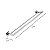Porta Toalha Toalheiro Duplo 60cm Banheiro Eterna Inox Pol - Imagem 2