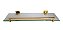 Porta Shampoo Prateleira Gold Dourada Eterna Italy Line Inox - Imagem 3
