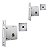 Par Fechadura Porta Trava Tetra 1004 Inox Escovado Stam - Imagem 2