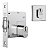 Fechadura Pivotante Roseta Quadrada 1005 Stam 2 Chaves - Imagem 1