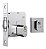 Fechadura Rolete Pivotante Stam 1005 Escovada Quadrada 45 Mm - Imagem 1