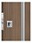 Fechadura Rolete Pivotante Stam 1005 Escovada Quadrada 45 Mm - Imagem 2