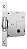 Fechadura Rolete Banheiro Wc Pivotante Stam 1025 Cromada 45m - Imagem 2