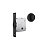 Fechadura Rolete Banheiro Pivotante Stam 1025 Redonda Preta - Imagem 1