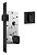 Fechadura Rolete Porta Pivotante 803 Stam Preta Preto 40mm - Imagem 1