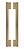 Puxador Para Porta Moma Dourado Zen Duplo 50 Cm (500 Mm) - Imagem 1