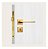 Fechadura Porta Interna Sala Quarto Dourada Gold Stam 40mm - Imagem 4