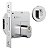 Fechadura Porta Correr Stam 1006 Cromada Inox 45 Mm Redonda - Imagem 1