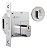 Fechadura Porta Correr Stam Inox Escovada 1006 Redonda 45 Mm - Imagem 1