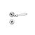 Fechadura Externa Lily Cromada Com Branco Imab 55mm Clássica - Imagem 1