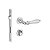 Fechadura Externa Lily Cromada Com Branco Imab 55mm Clássica - Imagem 2